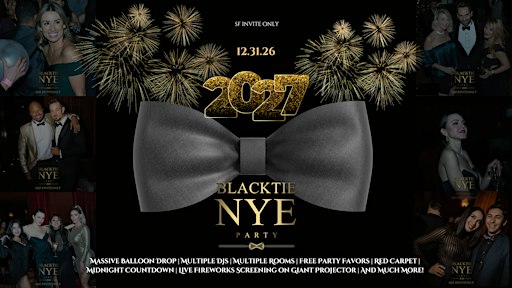 BLACK TIE NEW YEARS EVE 2027 AT THE HISTORIC HOTEL W/ MASSIVE BALLOON DROP