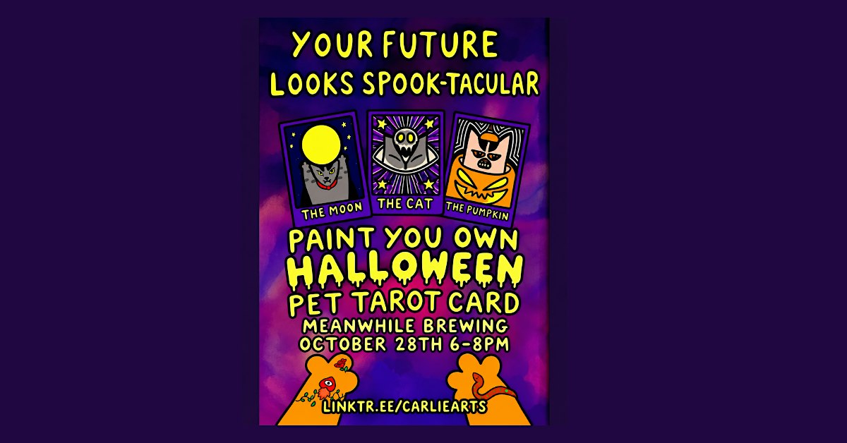 Halloween Pet Tarot Cards: Watercolor Painting Class