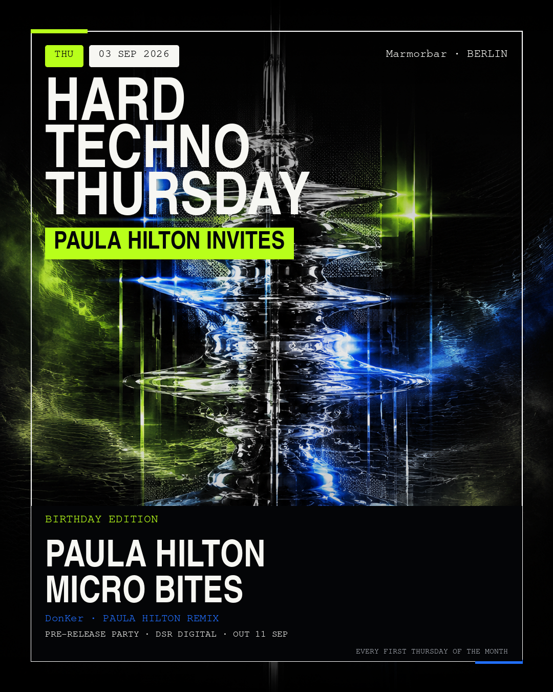 Hard Techno Thursday - Paula Hilton invites