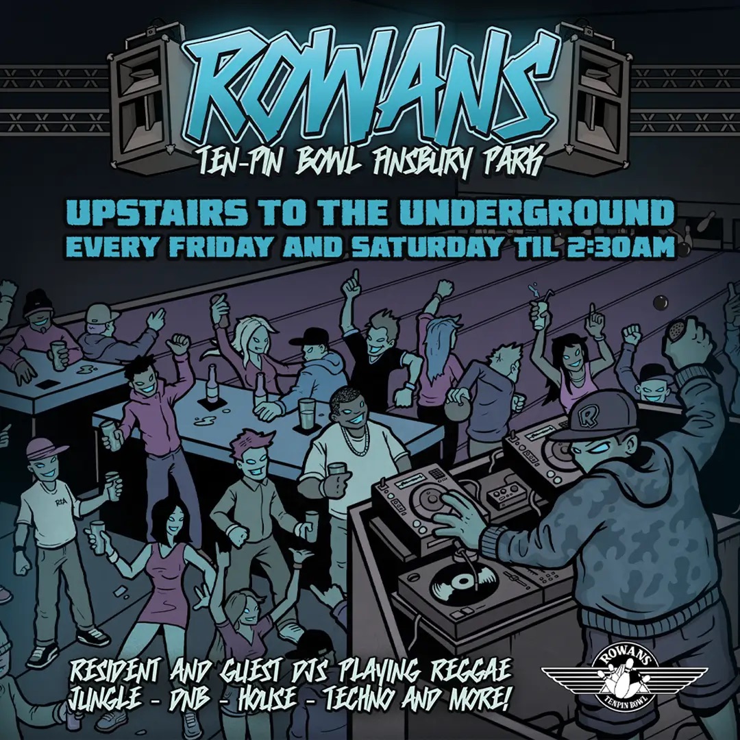 Fridays at Rowans - UPSTAIRS TO THE UNDERGROUND