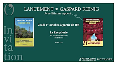 Invitation - Lancement et signature de Gaspard Koenig