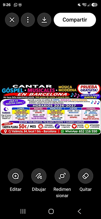 DESARROLLA TU VOZ DE SOLISTA! GOSPEL, MUSICALES MODERNA EN BARCELONA