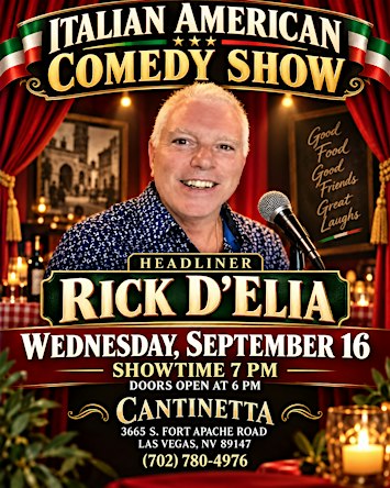 Italian-American Comedy Show with Headliner Rick D'Elia
