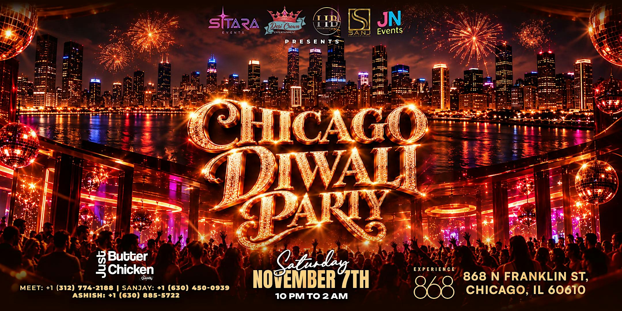 Chicago Diwali Party 2026 | Bollywood Night at Experience 868