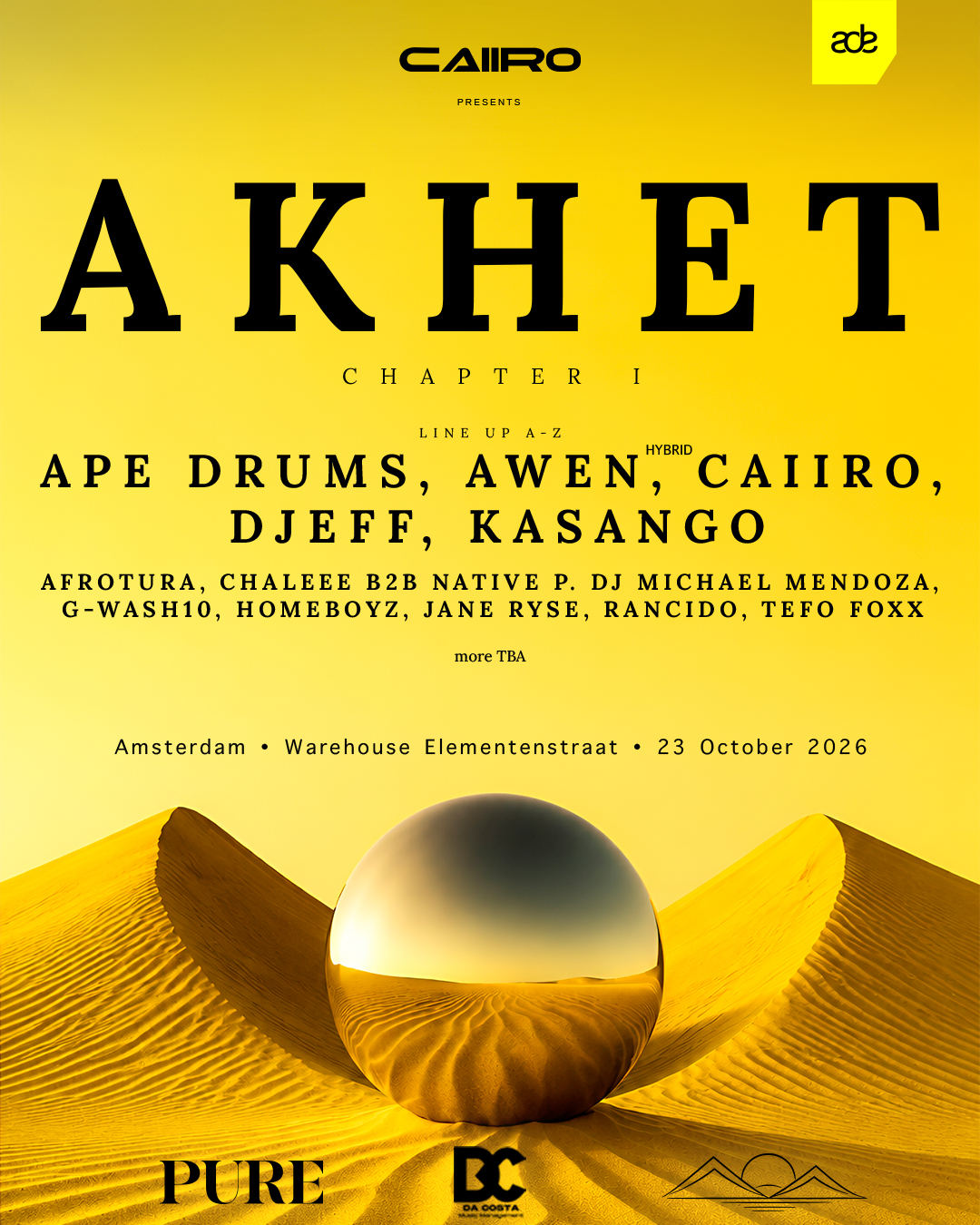Caiiro presents: AKHET (ADE) powered by PURE