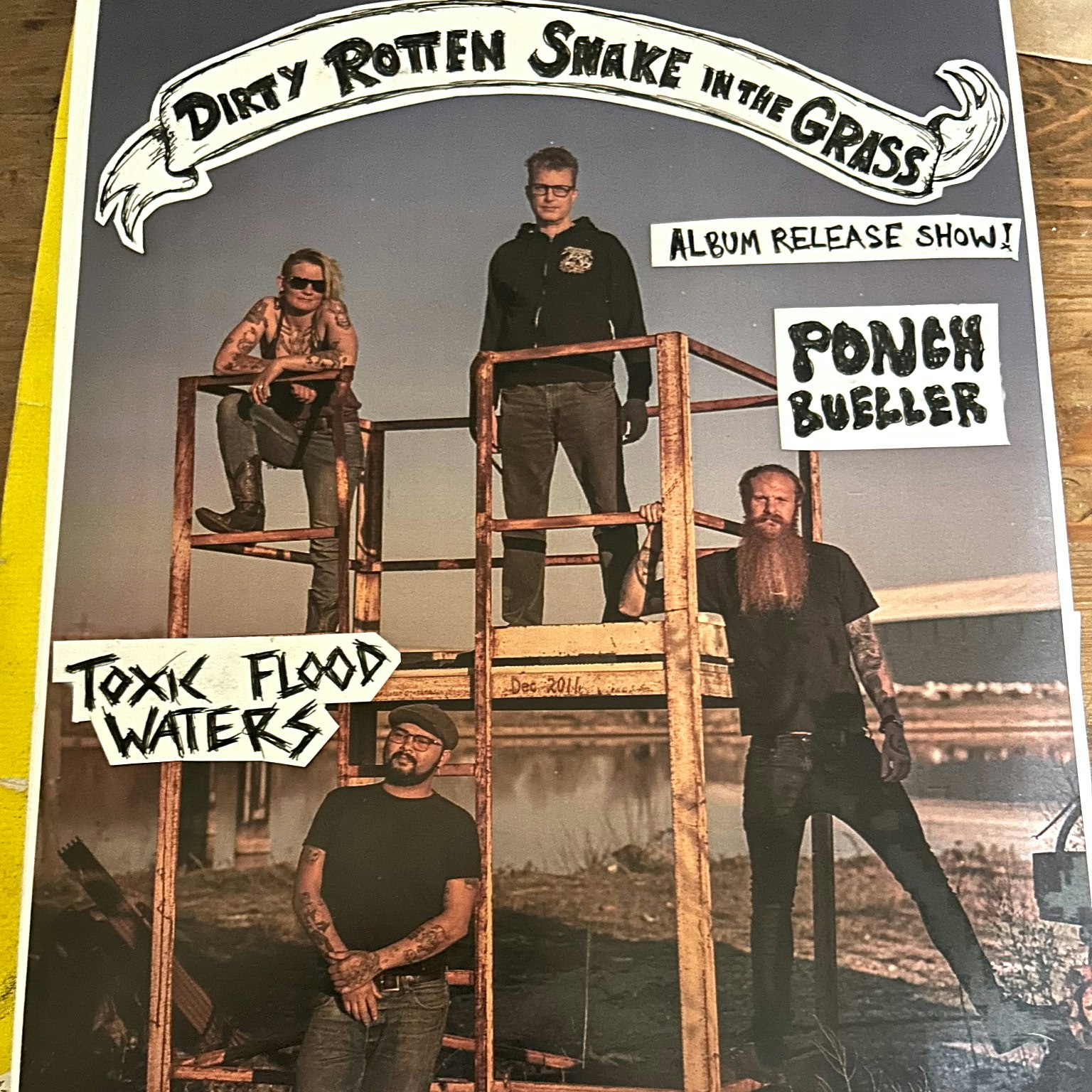 Dirty Rotten Snake In The Grass Album Release Show with Toxic Flood Waters and Ponch Bueller