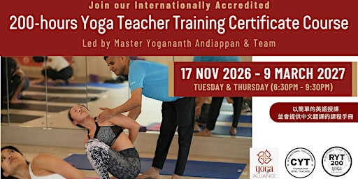 200-hours Yoga Teacher Training Certificate Course