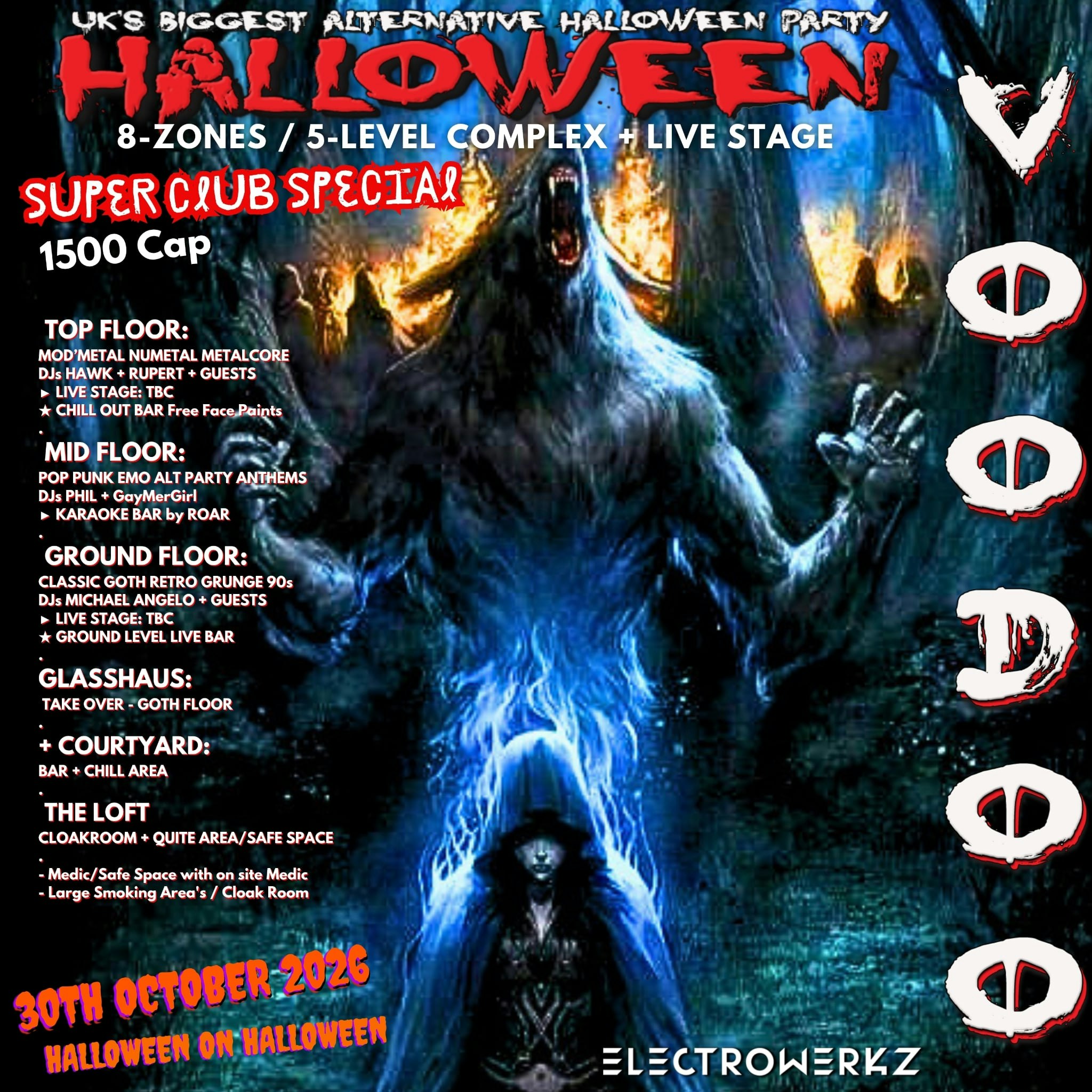 VoODOO HaLLOWEEN BaLL 2026: 8-Zone Event ft Live