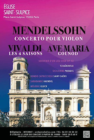 Les 4 Saisons de Vivaldi, Ave Maria, Concerto de Mendelssohn