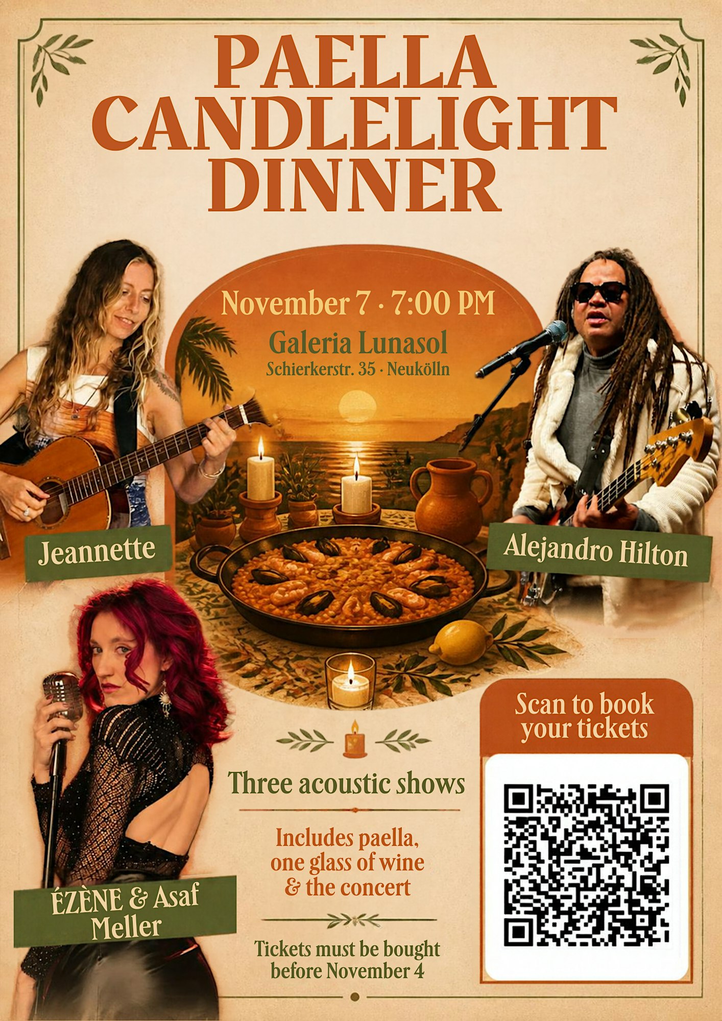 Candlelight Paella with Acoustic Soul