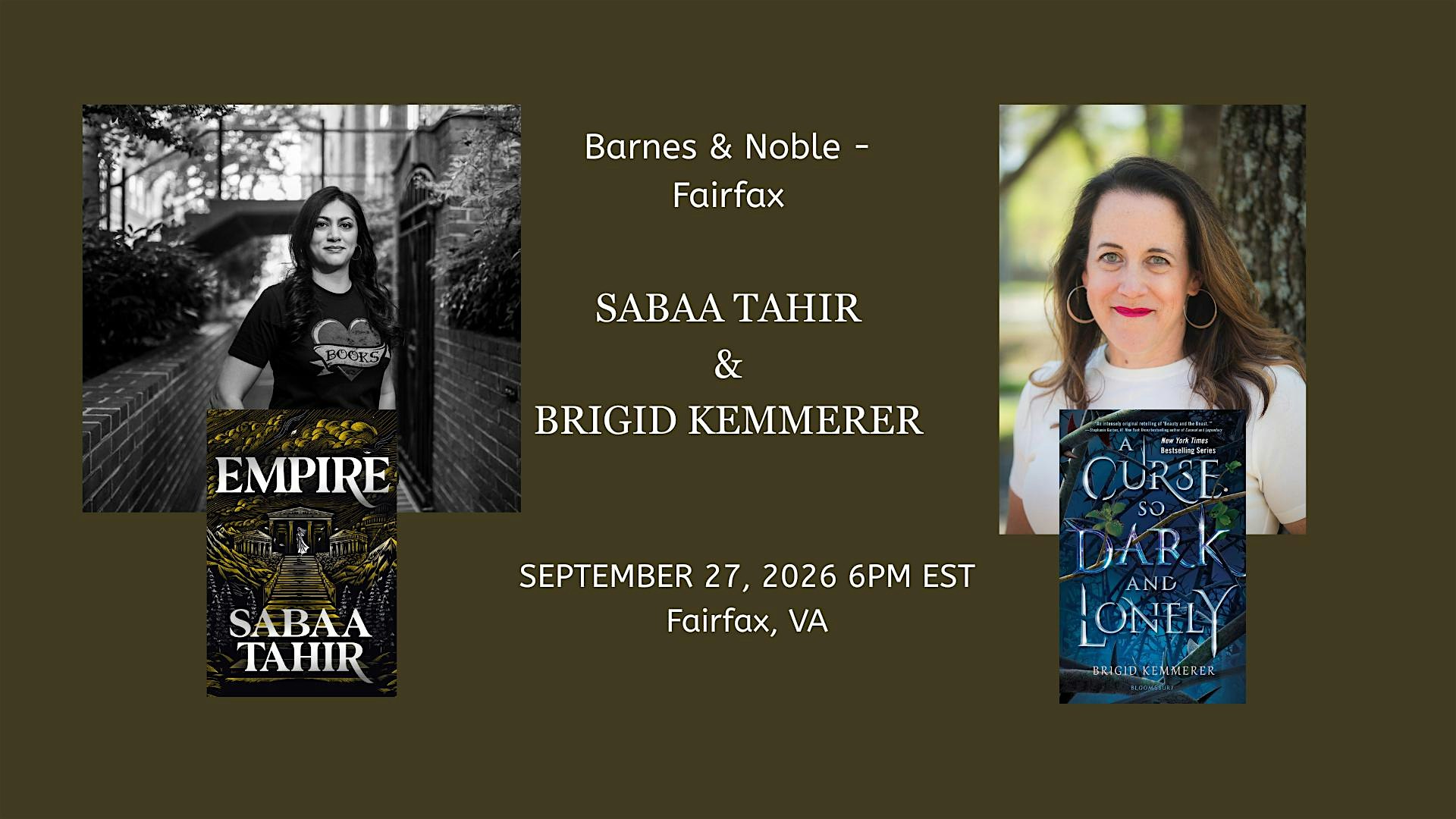 Sabaa Tahir celebrates  the release of EMPIRE - B&N-Fairfax, VA