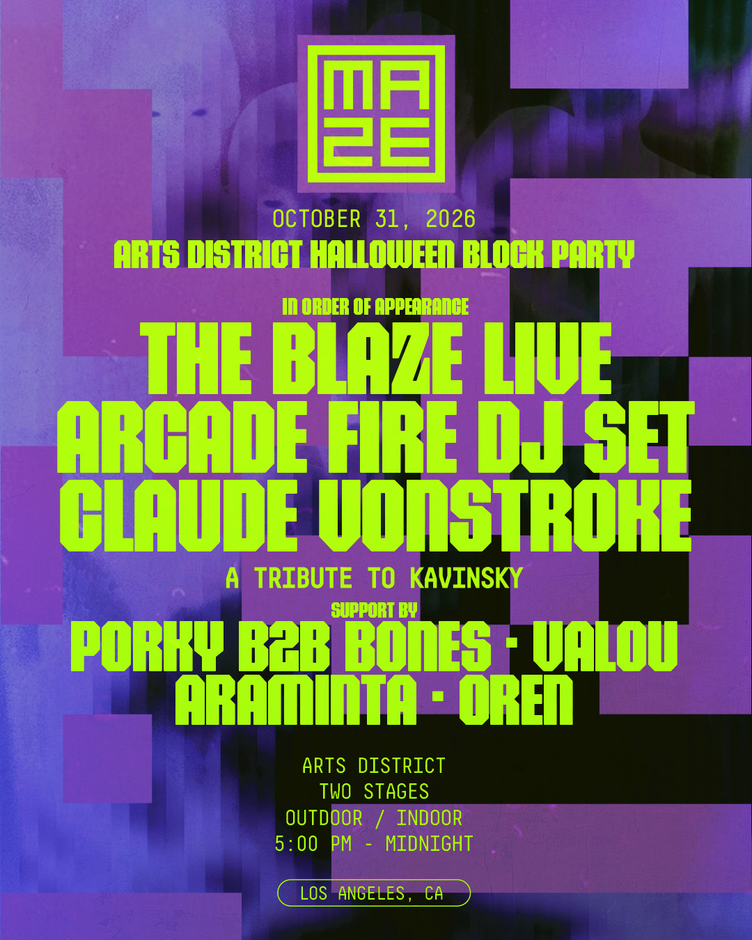 THE MAZE Halloween: Arts District Block Party