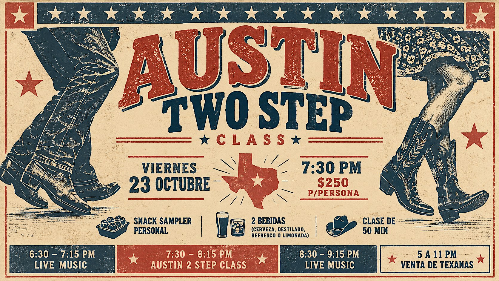 Austin, Two Step (Aprende a bailar al estilo Texas)