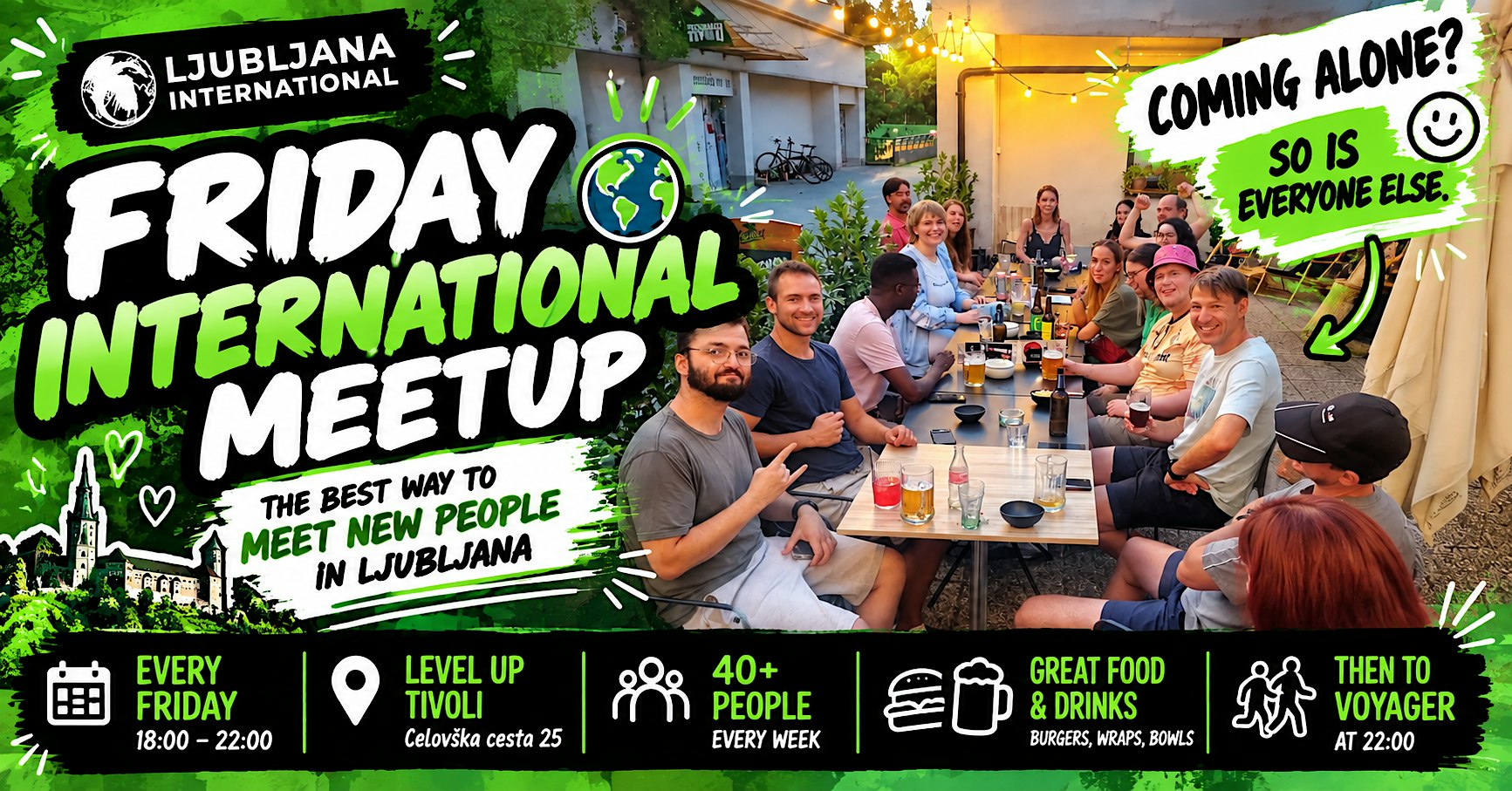 FRIDAY INTERNATIONAL MEETUP — THE BEST WAY TO MEET NEW PEOPLE IN LJUBLJA