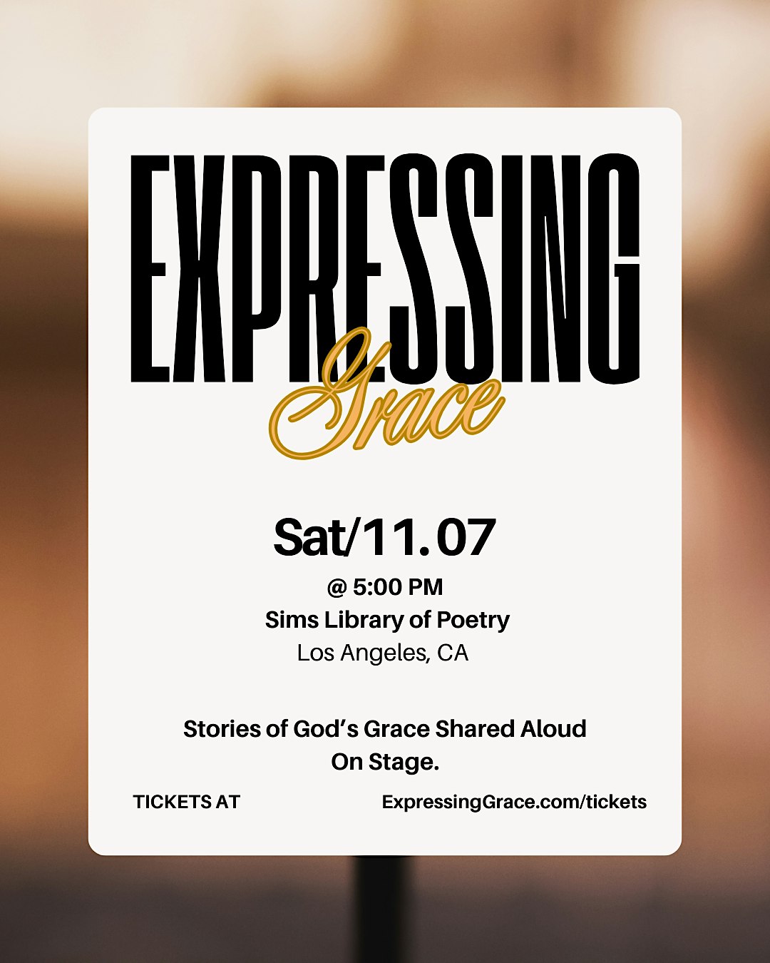Expressing Grace: A Live Testimony Gathering