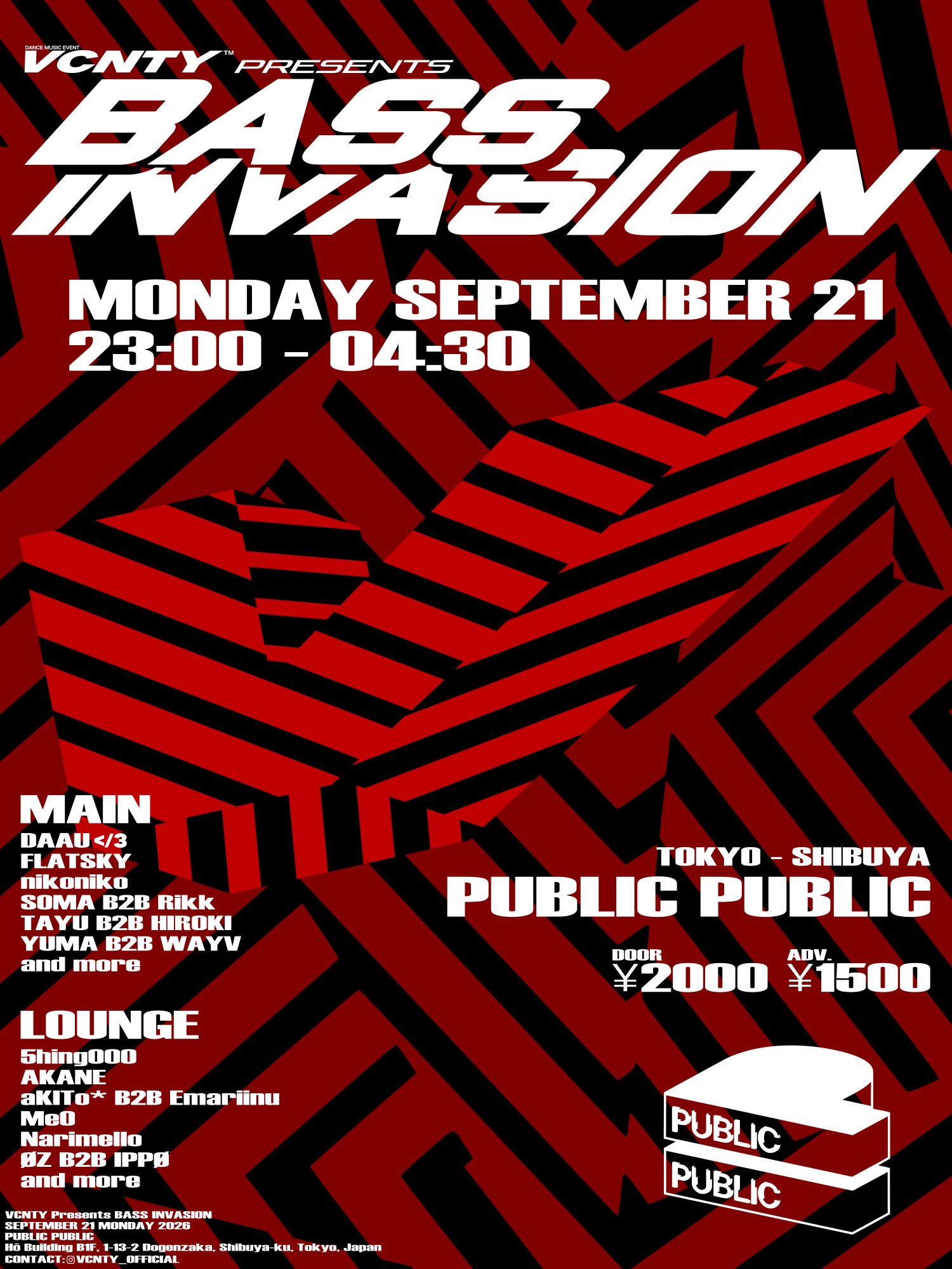 VCNTY presents BASS INVASION