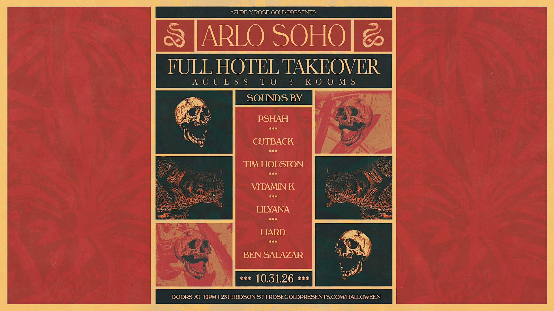 Arlo SoHo Halloween Party: Three-Room Takeover — Oct 31