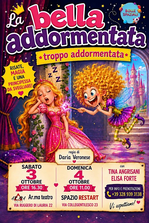 Spettacolo per bambini "La bella addormentata...troppo addormentata!"