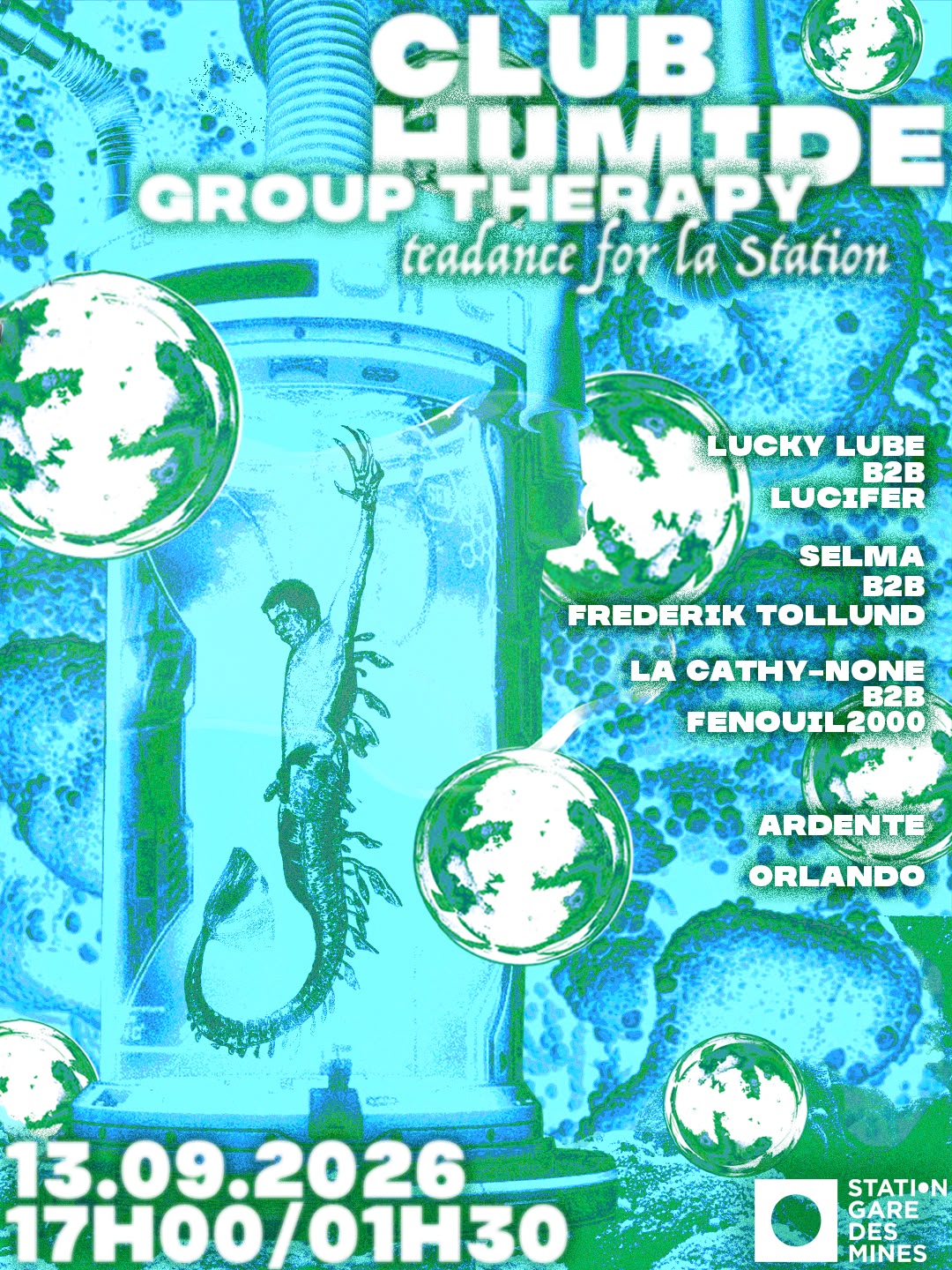 CLUB HUMIDE x GROUP THERAPY: support Teadance for La Station