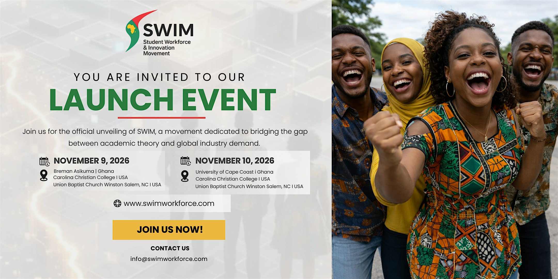 SWIM Launch Event 2026 – In Person | Breman Asikuma, Ghana (November 9)