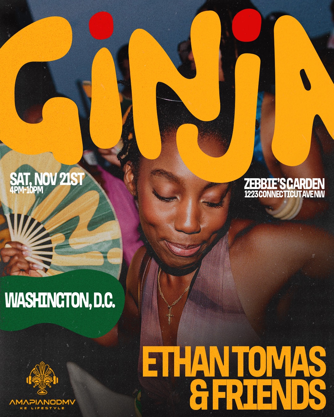 GINJA + Amapiano DMV Rooftop Party: Afrobeats + Amapiano + Dancehall