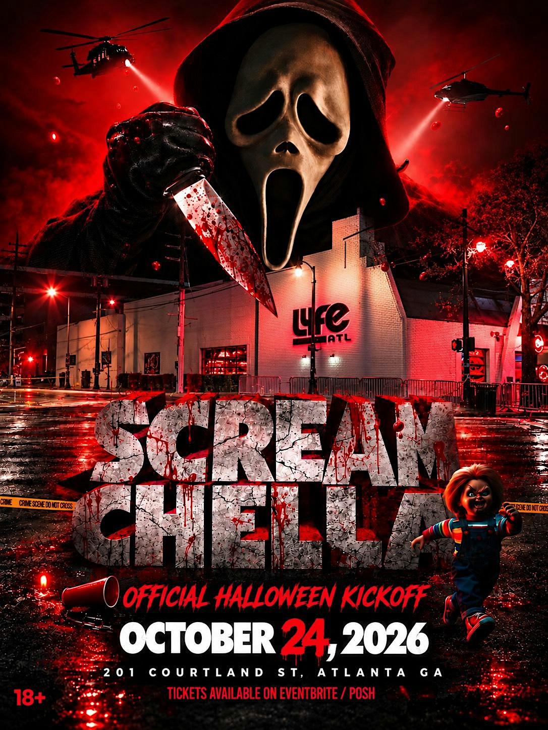 SCREAMCELLA - OFFICIAL HALLOWEEN KICKOFF @ LYFE ATL (FREE ENTRY W/RSVP)