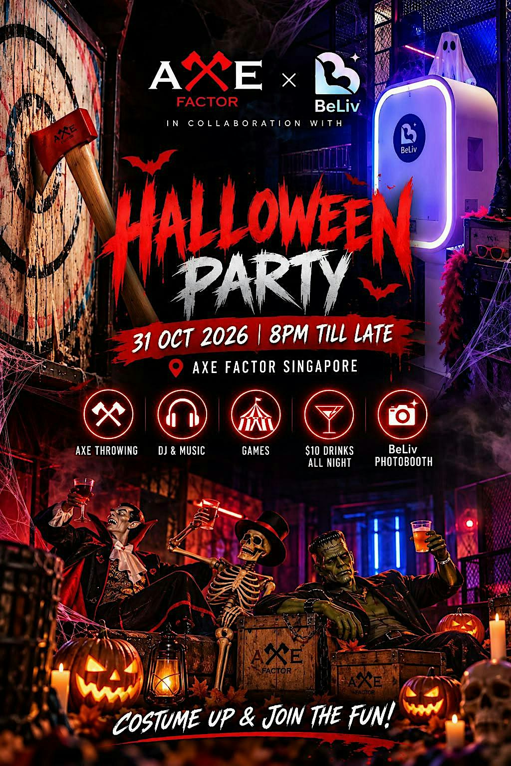 Axe Factor × BeLiv: Halloween Party 2026