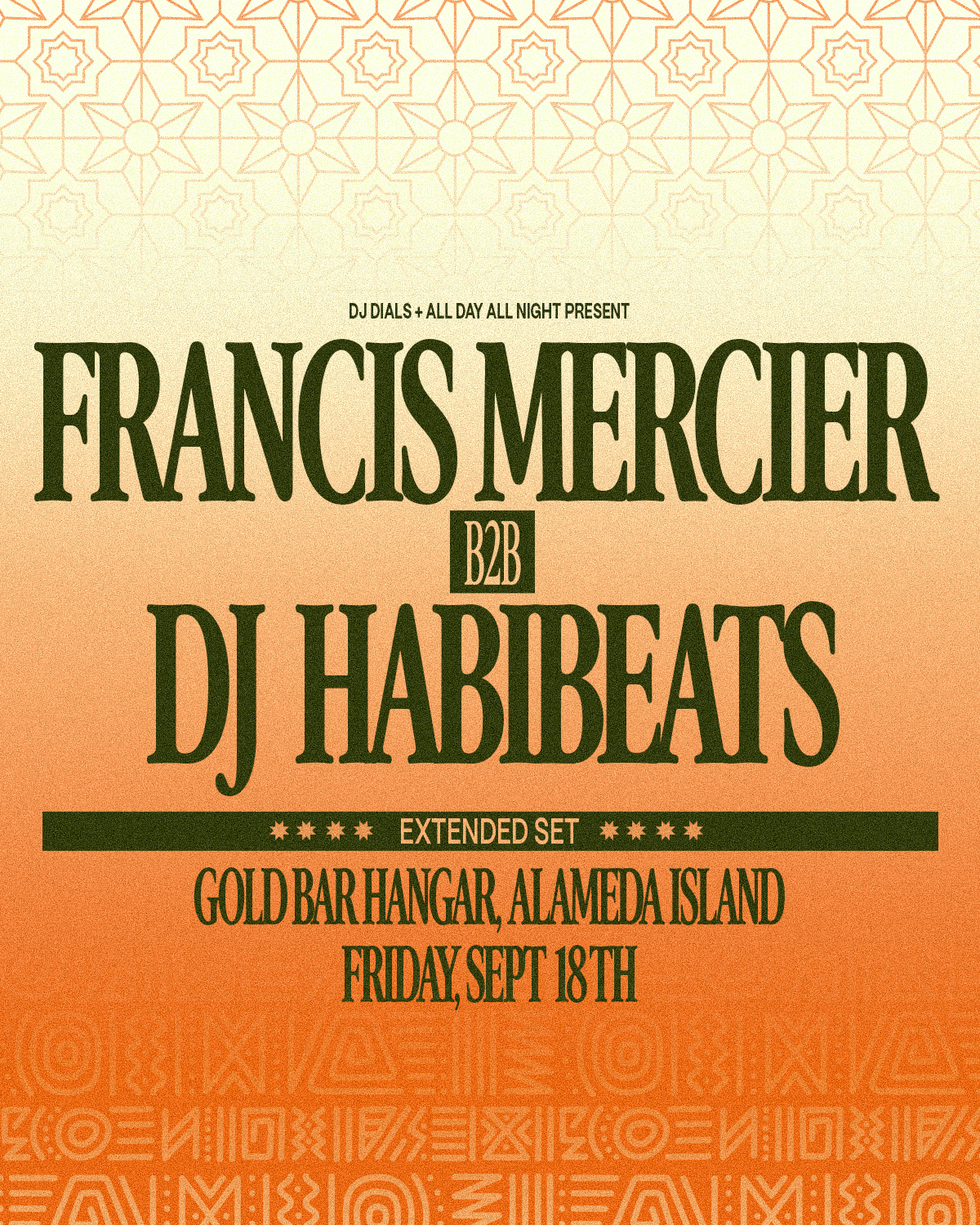 Francis Mercier b2b DJ Habibeats at Gold Bar Hangar