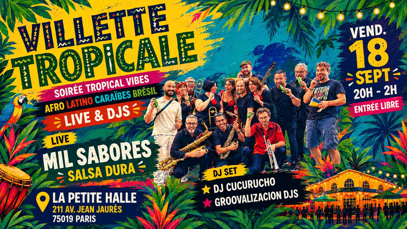 Villette Tropicale - Live & Djs Afro-Latino