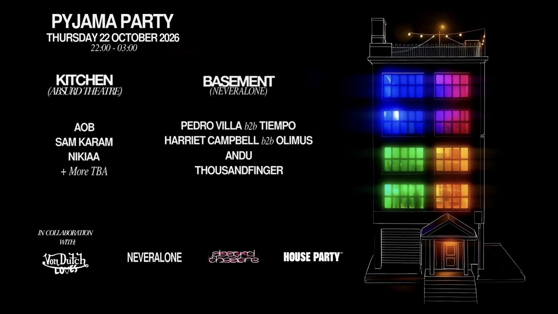 Absurd Theatre X Never Alone Pyjama Party