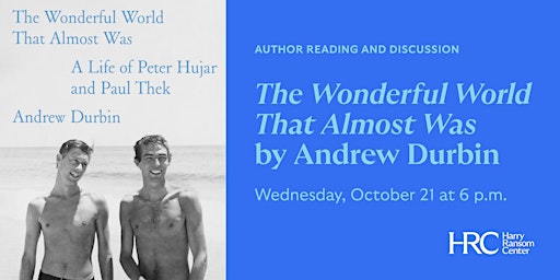 Author Reading:  Andrew Durbin's The Wonderful World That Almost Was