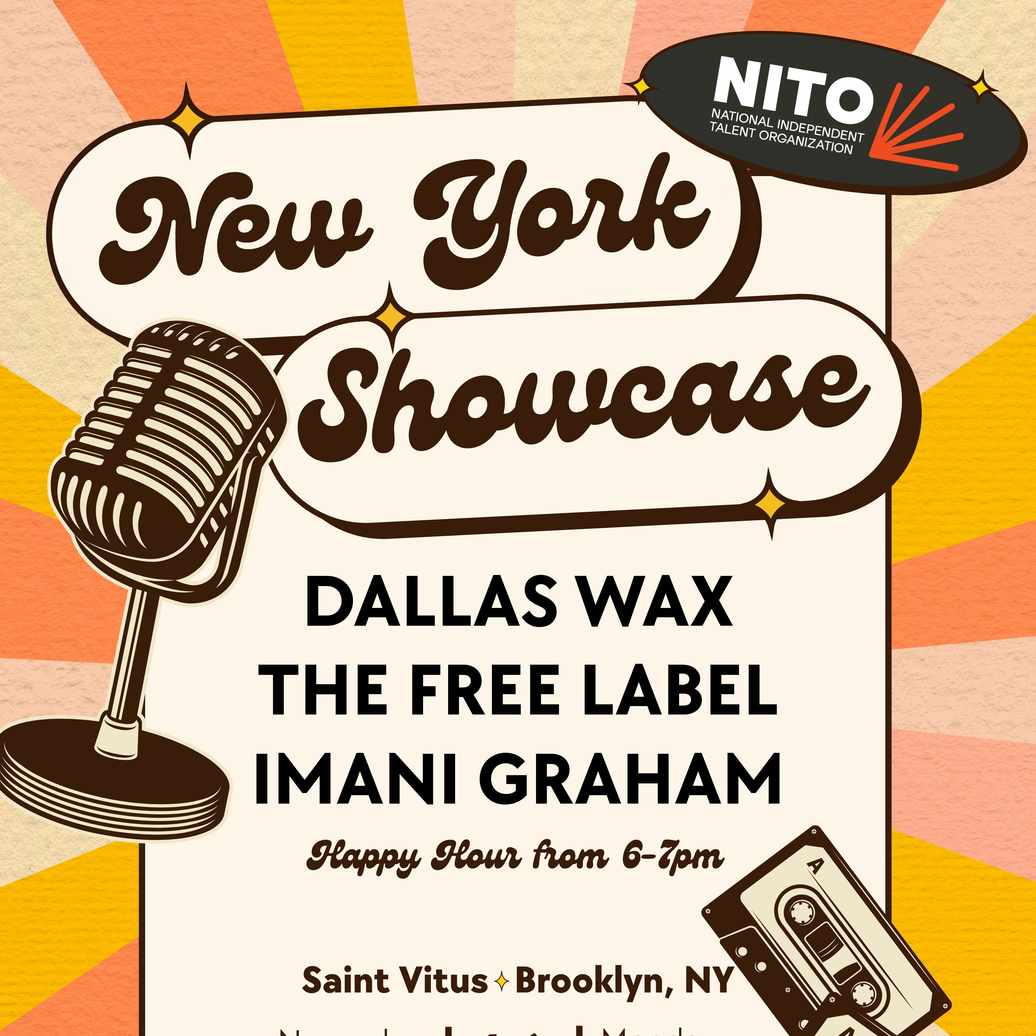 NITO Showcase: Dallas Wax, The Free Label, Imani Graham