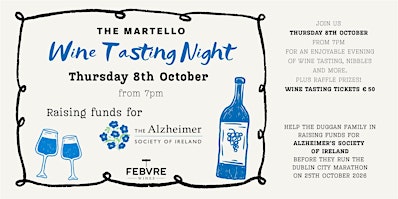 The Martello Wine Tasting Night for Alzheimer's  Ireland