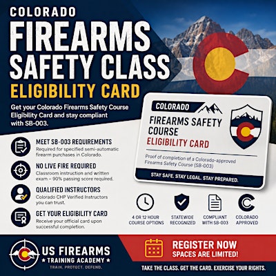 Colorado Firearm Safety Course (2 Days) State Required Training