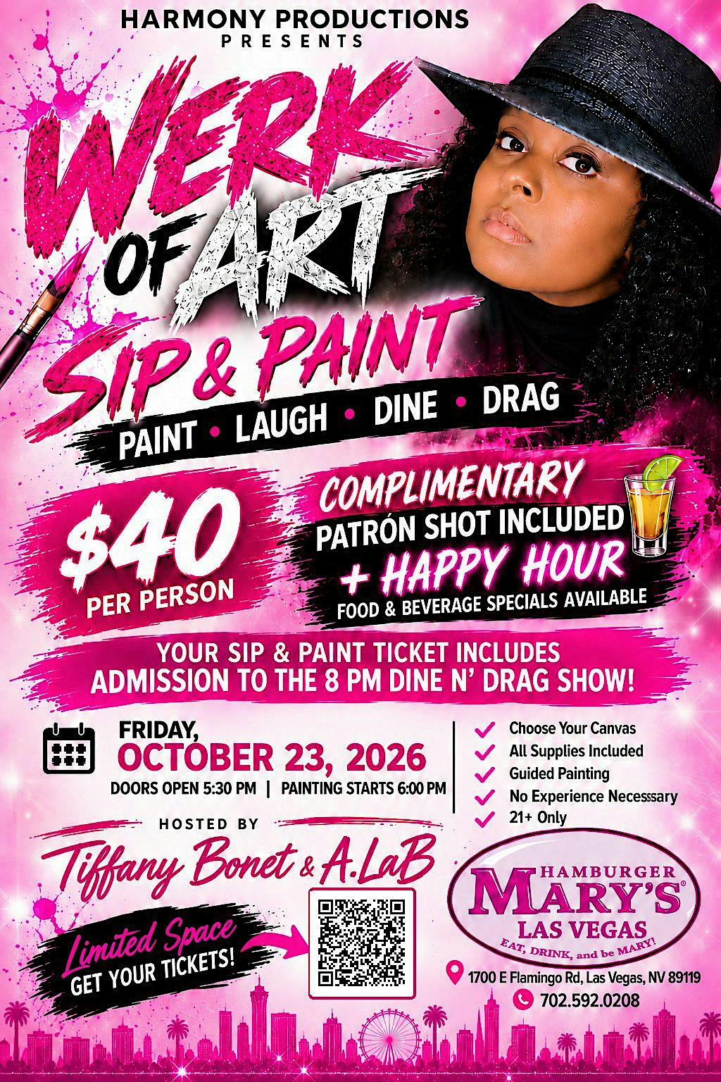 Werk Of Art: Sip & Paint + Dine N’ Drag Show