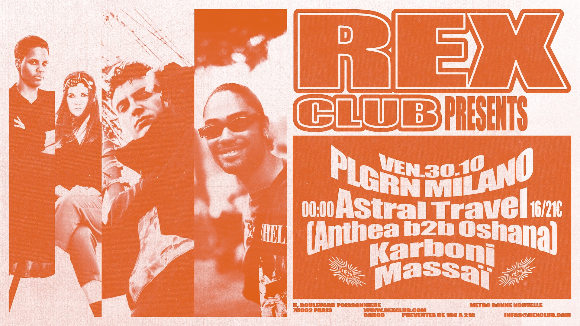 Rex Club presents - PLGNR MILANO: Astra Travel (Anthea b2b Oshana), KARBONI, Massaï