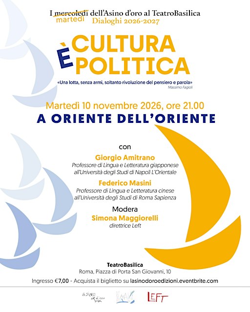 A Oriente dell'Oriente_I dialoghi dell'Asino d'oro al TeatroBasilica