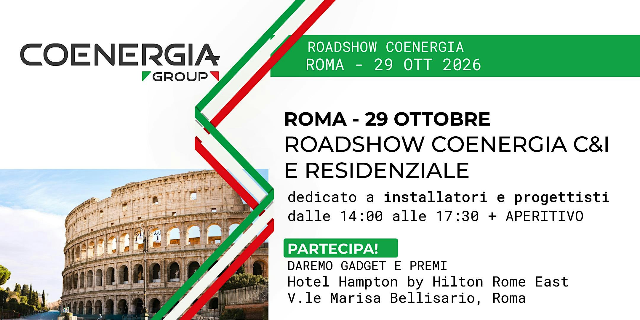 Roadshow Coenergia il 29.10.2026 a Roma