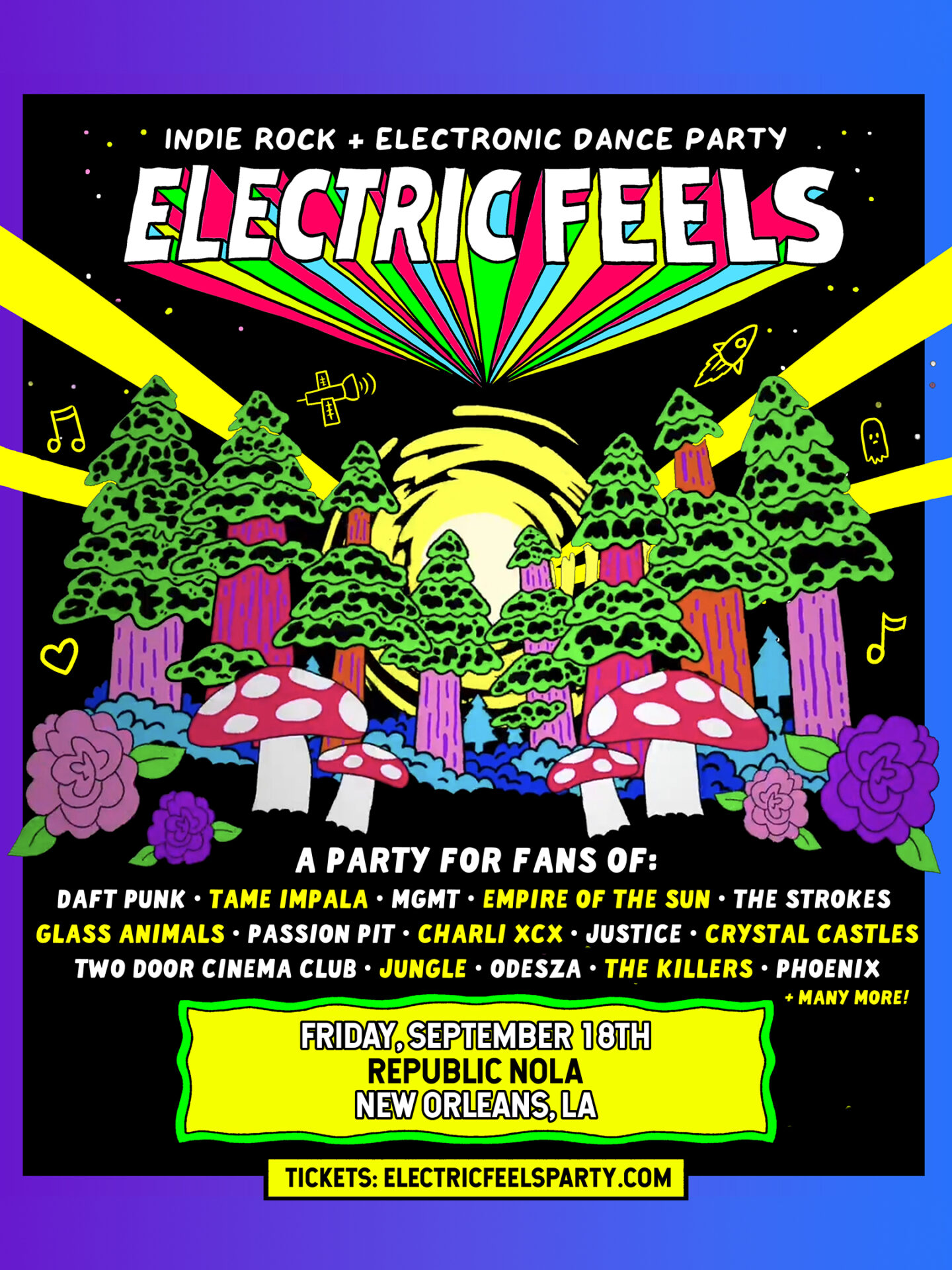 Electric Feels: Indie Rock + Electronic Dance Party