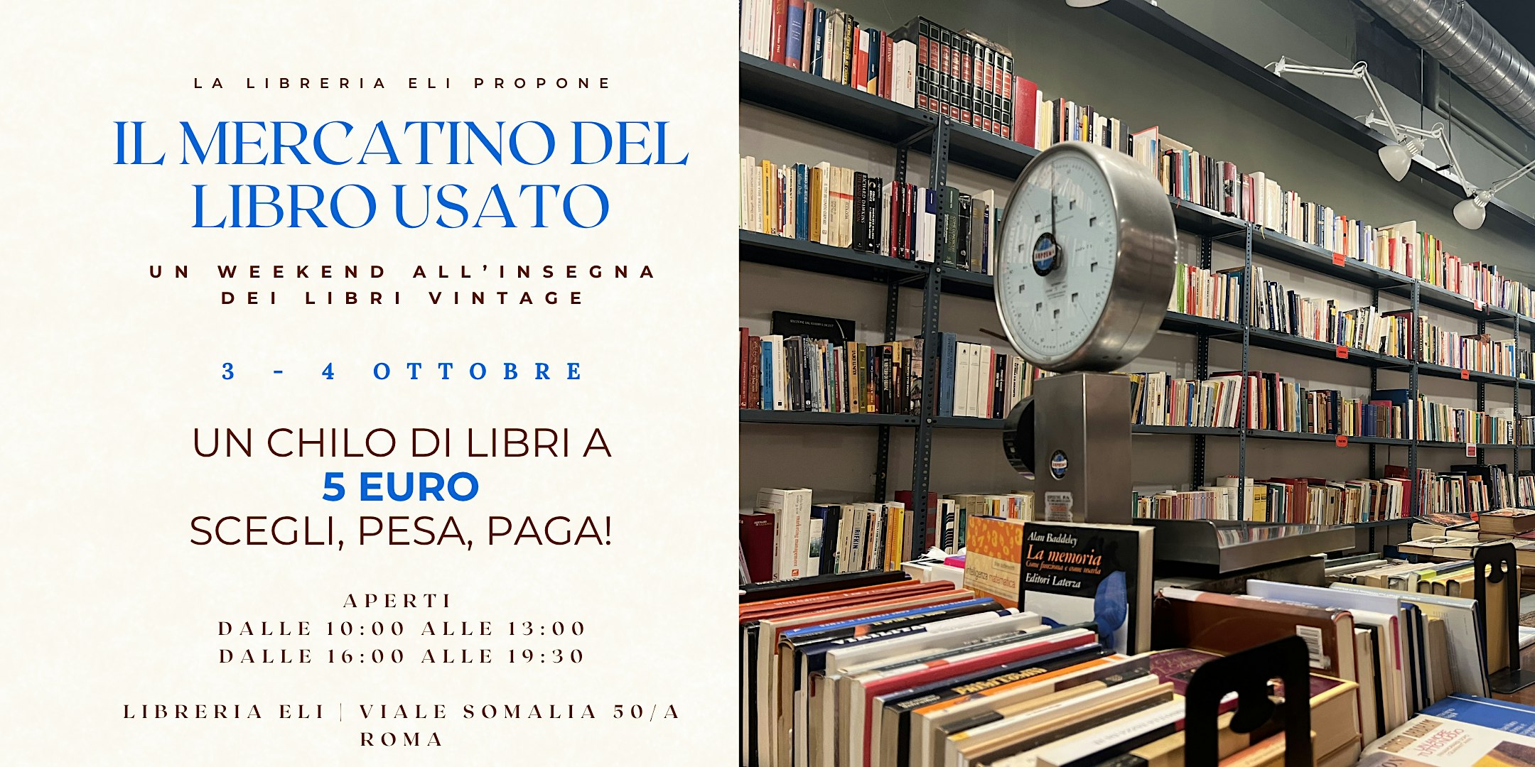 Mercatino del libro usato alla Libreria Eli