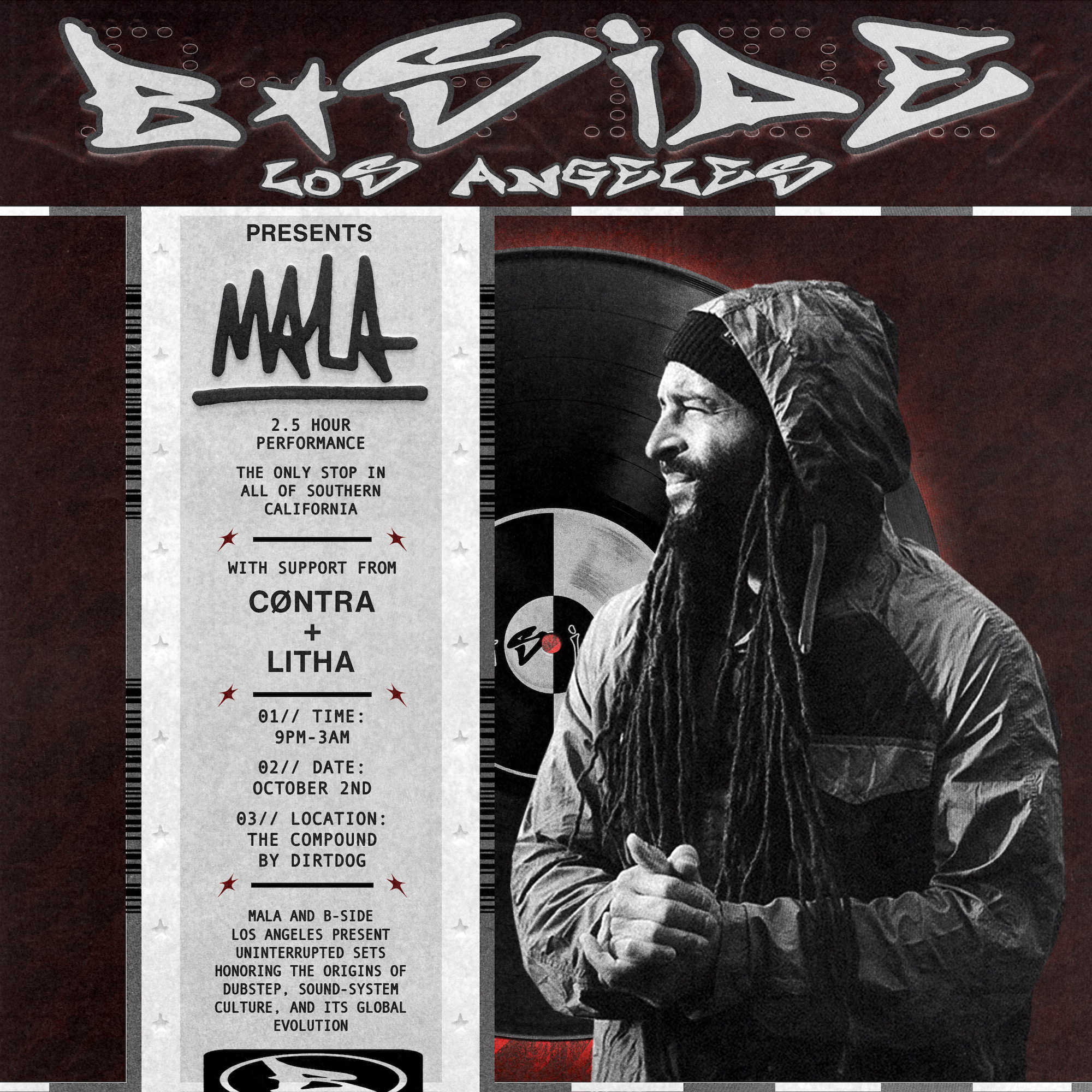 B-Side Los Angeles presents: Mala (Extended Set) & CØNTRA