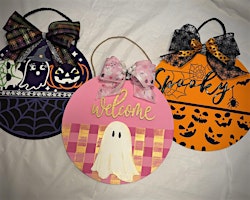 Community Crafting- Fall Stenciled Door Hangers