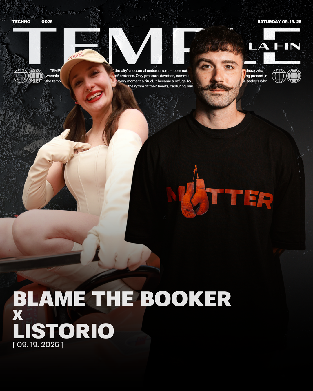 09.19 TEMPLE TAIPEI PRESENTS: LISTORIO X Blame the Booker