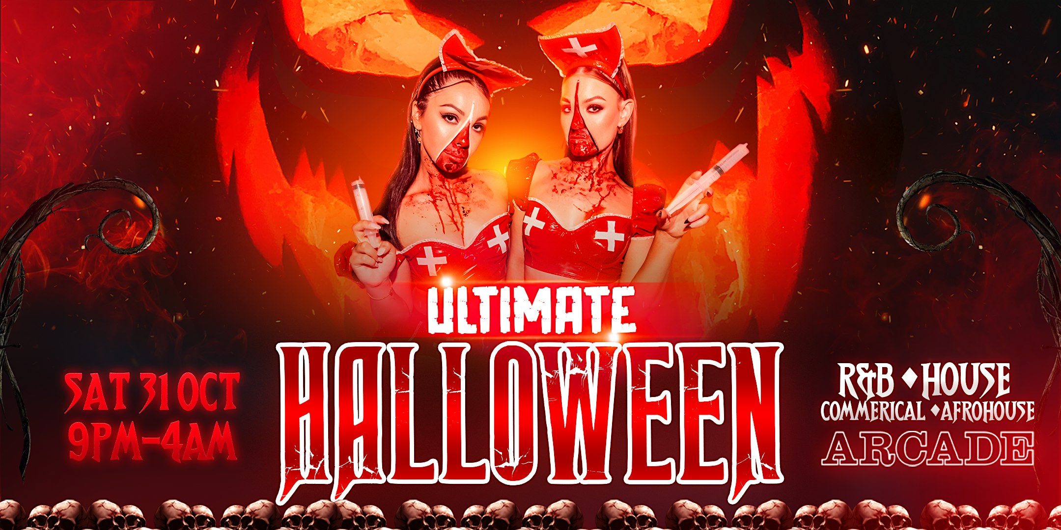 Ultimate HALLOWEEN PARTY: Free Entry @ Arcade Haunted House