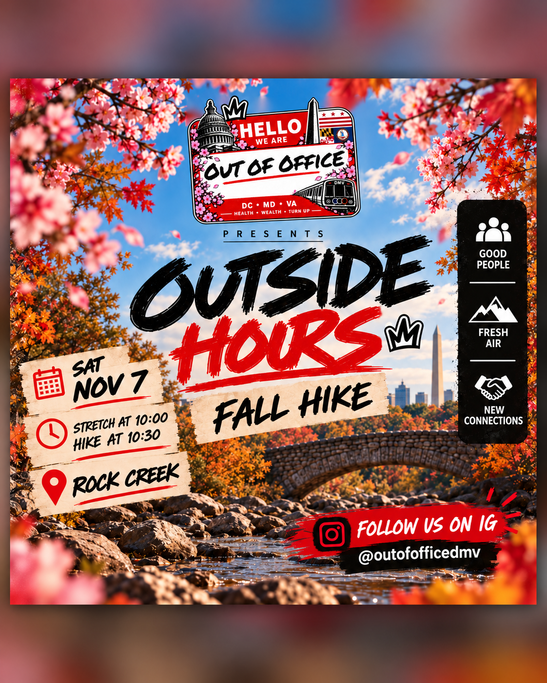 Out of Office Presents

Outside Hours: Fall Hike🍂
