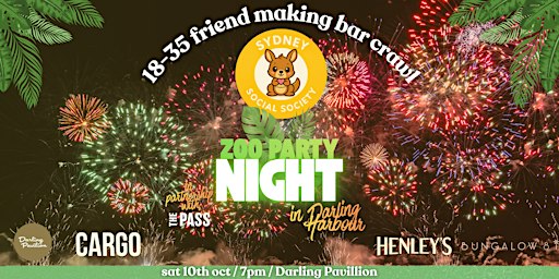 Sydney Social Society:  Zoo Party  Bar Crawl