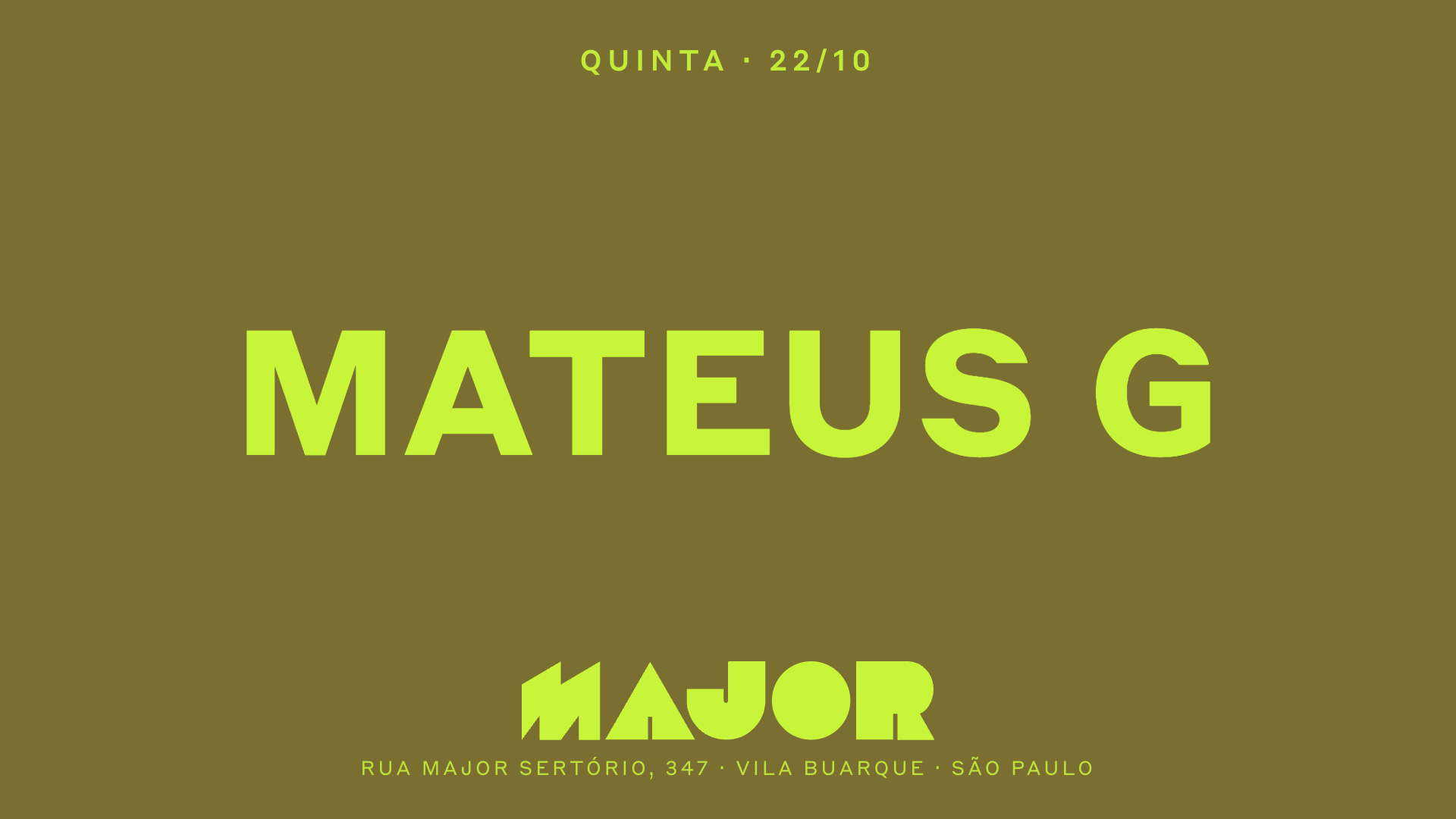 Major recebe Mateus G