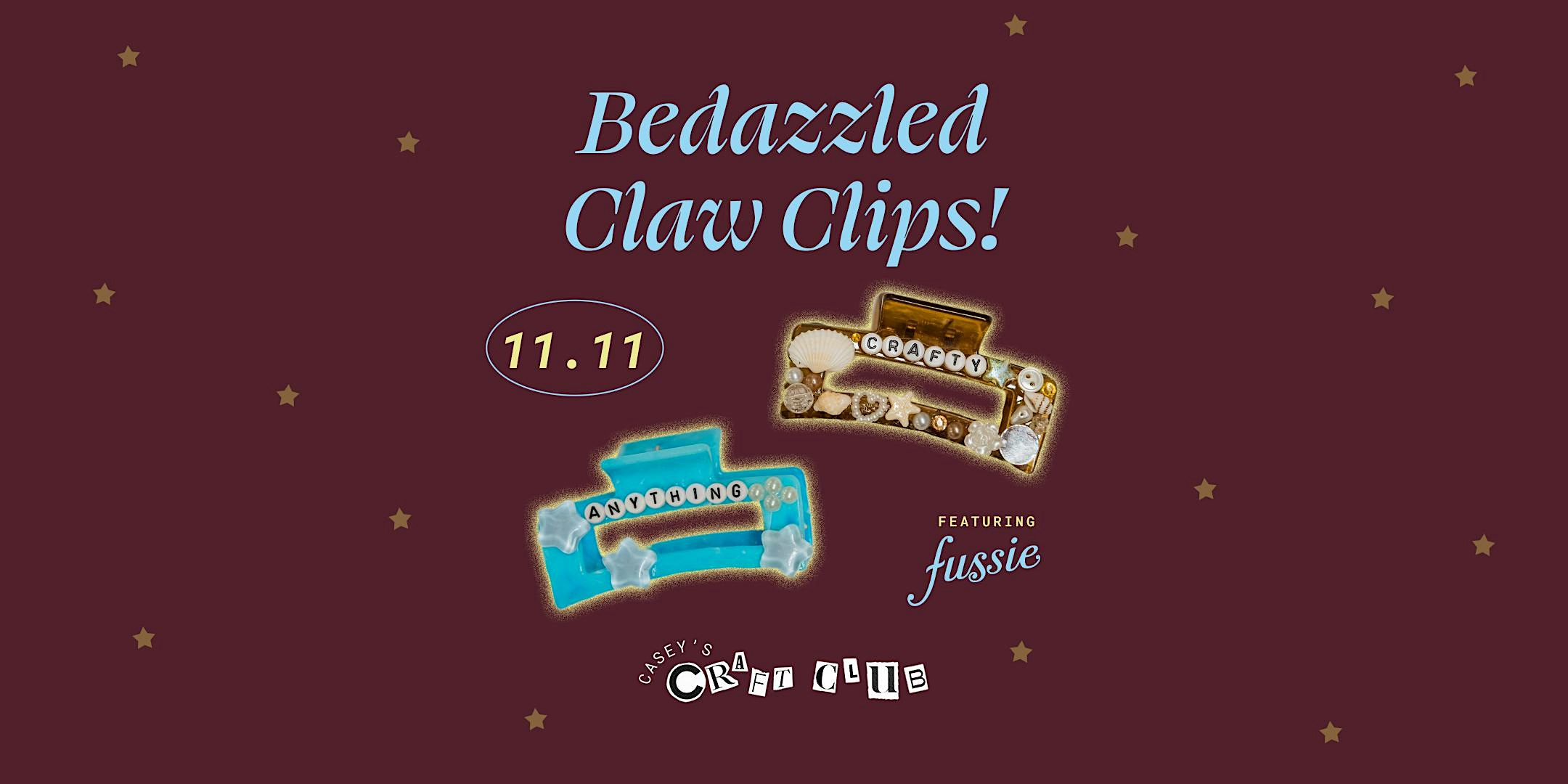 Casey's Craft Club: Bedazzled Claw Clips