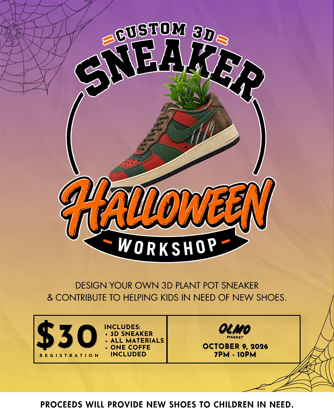 Custom Sneaker Pot Halloween Workshop