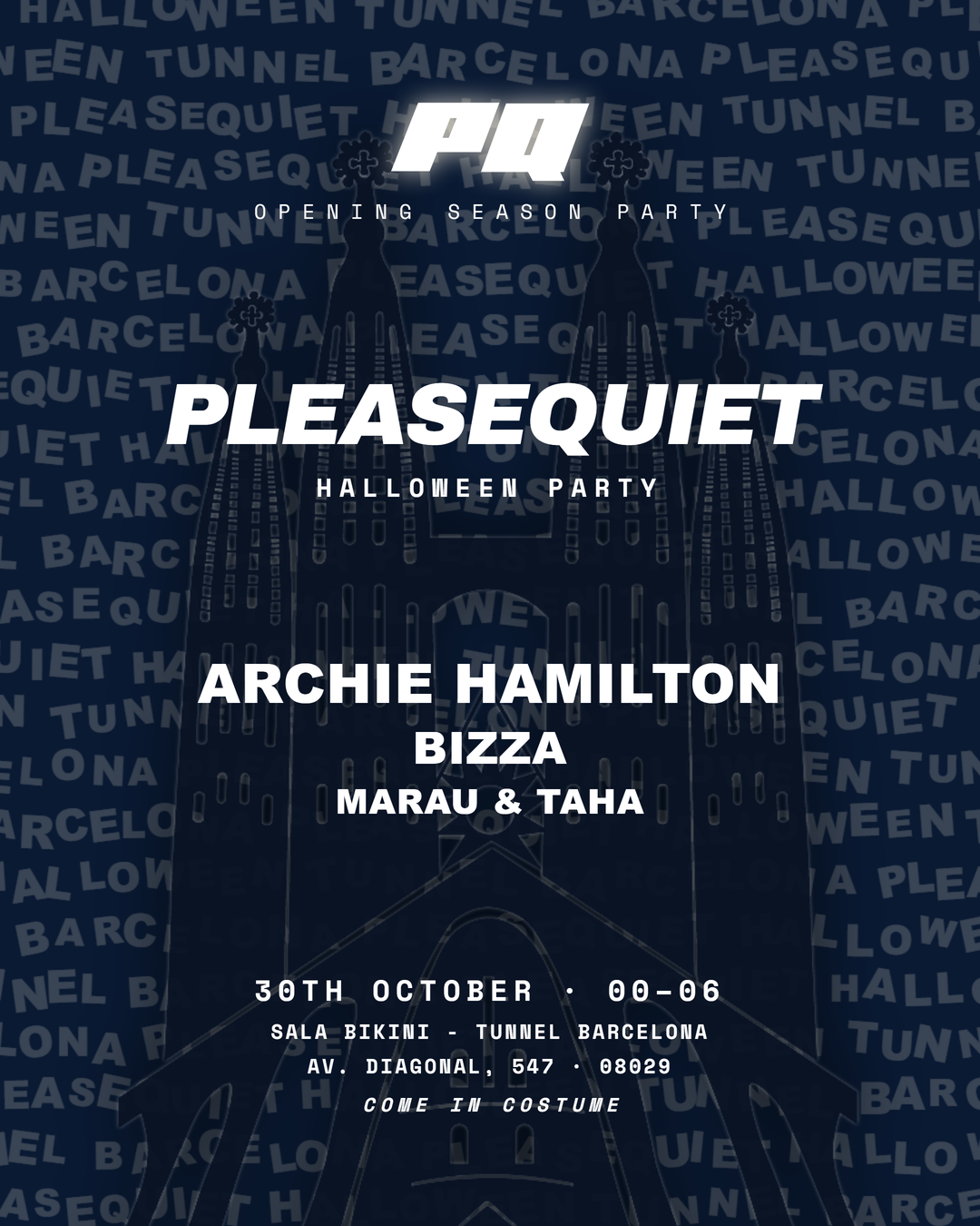 PleaseQuiet opening season party Pres. Archie Hamilton, BizZa, MARAU & Taha